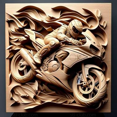 3D мадэль Kawasaki Ninja ZX 6R 636 (STL)